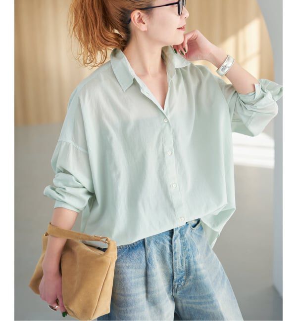 Spick and Span「《新色有り / 追加》ガーメントダイカシュクールシャツ」|シャツ・ブラウス|