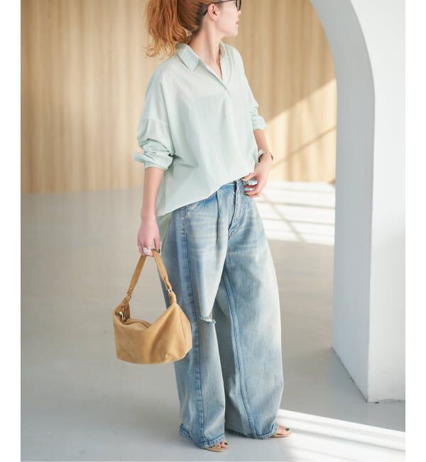 Spick and Span「《新色有り / 追加》ガーメントダイカシュクールシャツ」|シャツ・ブラウス|