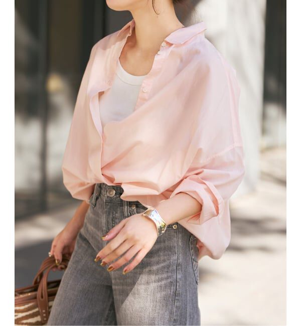 Spick and Span「《新色有り / 追加》ガーメントダイカシュクールシャツ」|シャツ・ブラウス|
