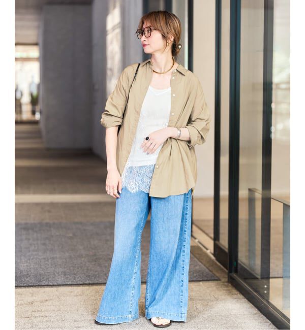 Spick and Span「《新色有り / 追加》ガーメントダイカシュクールシャツ」|シャツ・ブラウス|