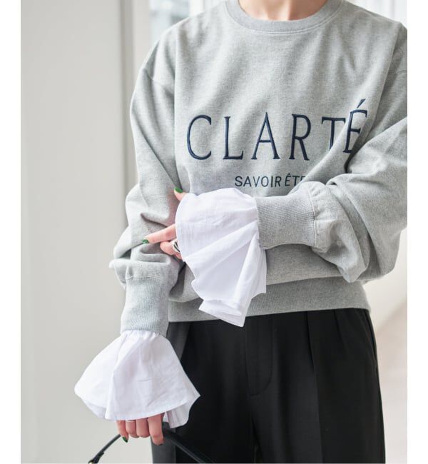 Spick and Span「《追加》フリルスリーブクルーネックTEE」|Tシャツ・カットソー|