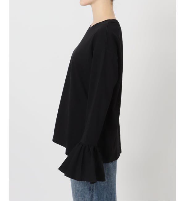 Spick and Span「《追加》フリルスリーブクルーネックTEE」|Tシャツ・カットソー|