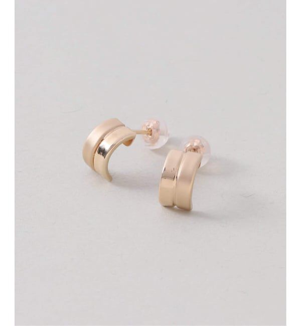 Lilas by Spick&Span「《WEB限定》ハーフマットピアス K10（両耳）」|ピアス|