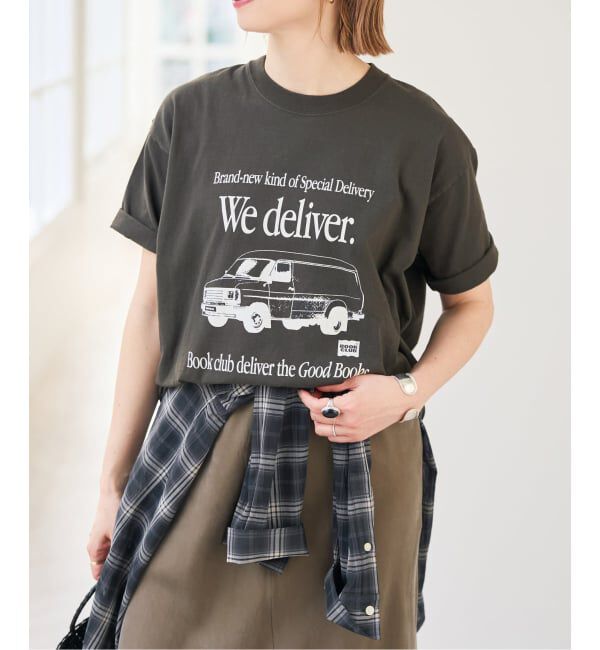 Spick and Span「《別注》BOOK CLUB/ブッククラブ We Deliver Tshirt」|Tシャツ・カットソー|ブラック A