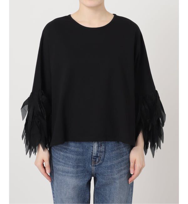 Spick and Span「AAYUSHI / アユーシ フェザーフリルカットソー」|Tシャツ・カットソー|