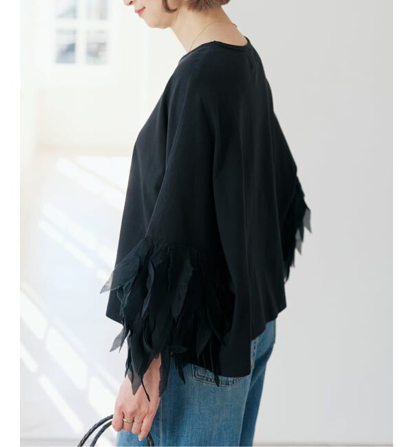 Spick and Span「AAYUSHI / アユーシ フェザーフリルカットソー」|Tシャツ・カットソー|