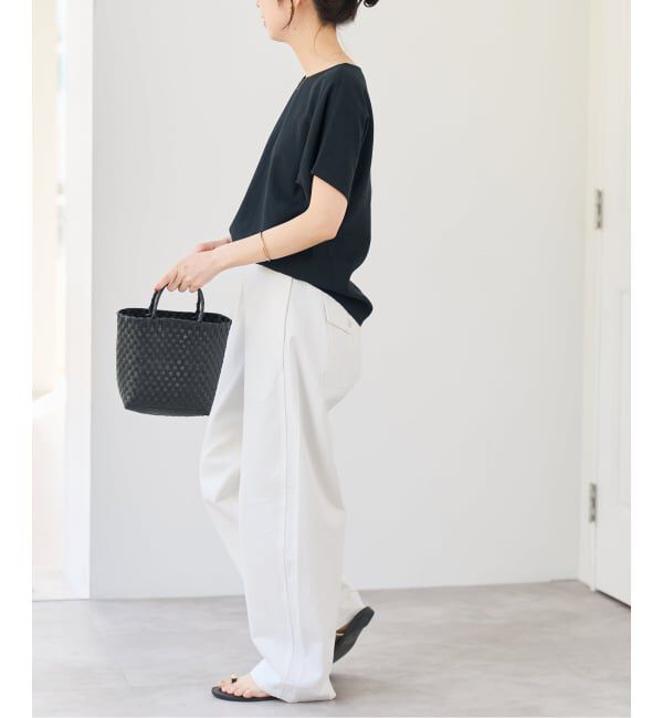Spick and Span「《手洗い可》ハイブリッドリネンTブラウス」|シャツ・ブラウス|