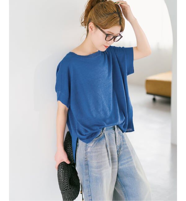 Spick and Span「《手洗い可》リネン天竺フレンチプルオーバー」|ニット・セーター|