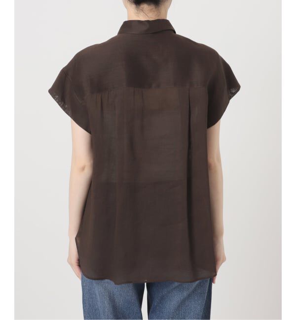 Spick and Span「《セットアップ可》ラミーブレンドフレンチスリーブシャツ」|シャツ・ブラウス|