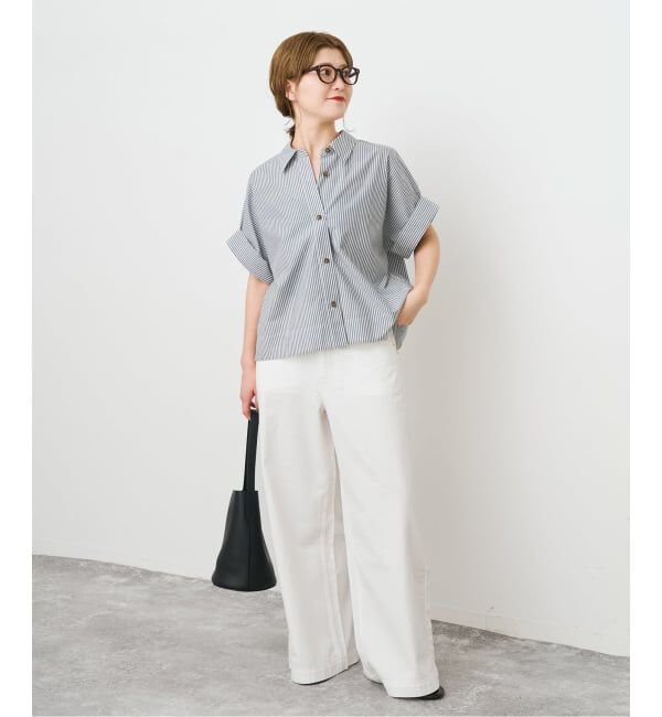 Spick and Span「ハーフスリーブポプリンシャツ」|シャツ・ブラウス|