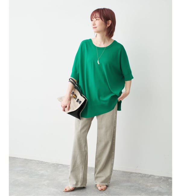 Spick and Span「《一部店舗+WEB限定 / 追加》14GWASHABLE2WAYポンチョプルオーバー」|ニット・セーター|