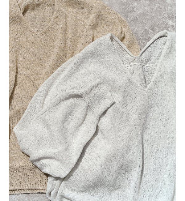 Spick and Span「ペーパーヤーンコクーンシルエットプルオーバー」|ニット・セーター|