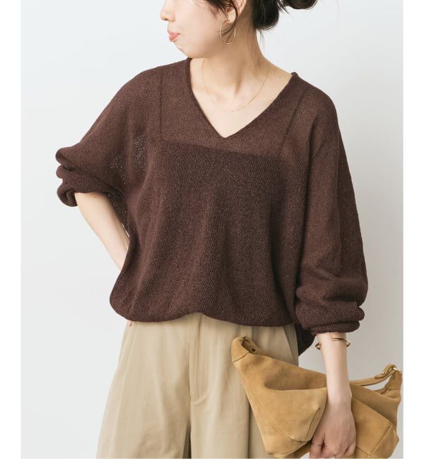 Spick and Span「ペーパーヤーンコクーンシルエットプルオーバー」|ニット・セーター|