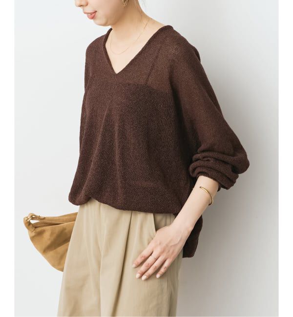 Spick and Span「ペーパーヤーンコクーンシルエットプルオーバー」|ニット・セーター|