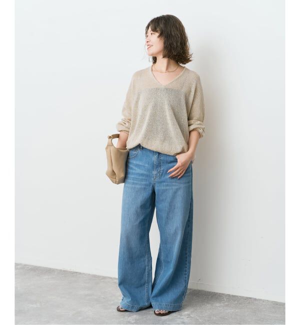 Spick and Span「ペーパーヤーンコクーンシルエットプルオーバー」|ニット・セーター|