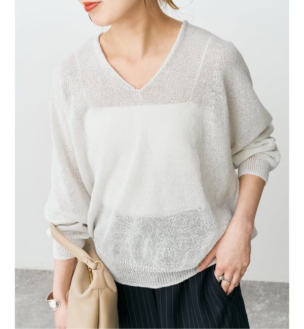 Spick and Span「ペーパーヤーンコクーンシルエットプルオーバー」|ニット・セーター|