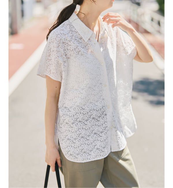 Spick and Span「レースフレンチスリーブシャツ」|シャツ・ブラウス|