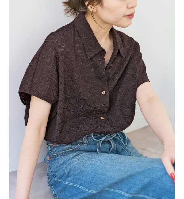 Spick and Span「レースフレンチスリーブシャツ」|シャツ・ブラウス|