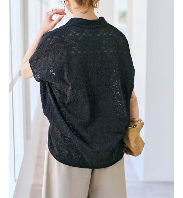Spick and Span「レースフレンチスリーブシャツ」|シャツ・ブラウス|