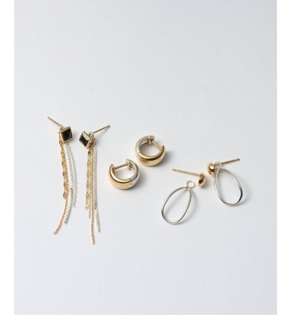 Lilas by Spick&Span「《WEB限定予約》バイカラー2WAYフリンジピアス K10（両耳）」|ピアス|
