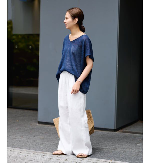 FRAMeWORK「≪予約≫LINEN EASY パンツ」|スラックス|