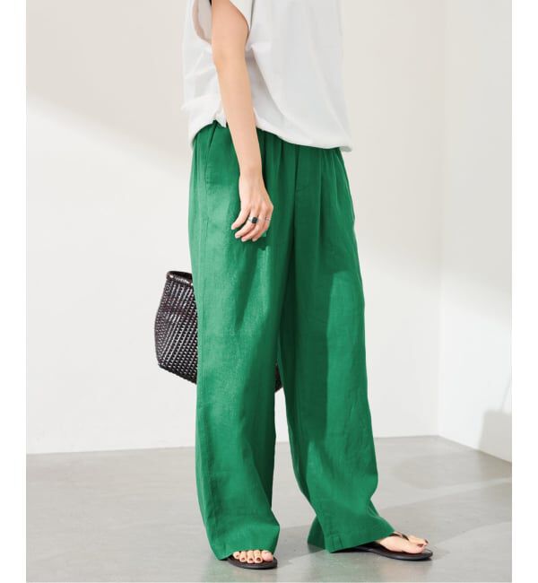 FRAMeWORK「≪予約≫LINEN EASY パンツ」|スラックス|