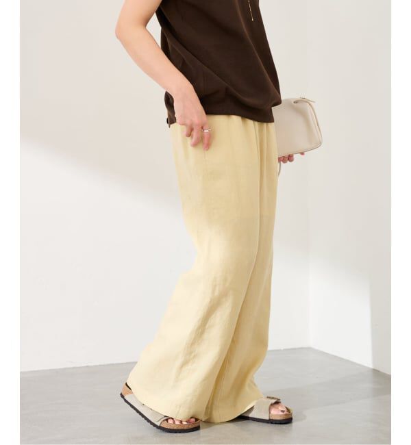 FRAMeWORK「≪予約≫LINEN EASY パンツ」|スラックス|