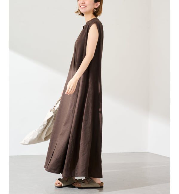 FRAMeWORK「≪予約≫LINEN フレアワンピース」|ワンピース|