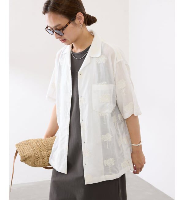FRAMeWORK「≪予約≫COUTURE DADAM/クチュールドアダム parm tree embroidery シャツ」|シャツ・ブラウス|ホワイト A