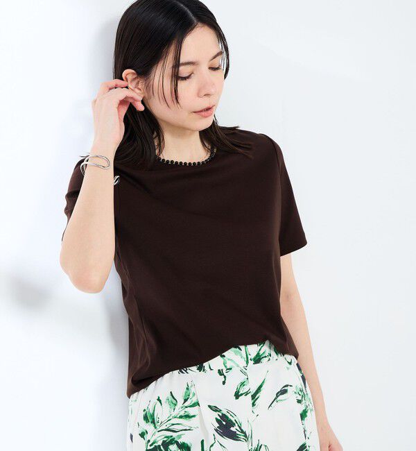 NOLLEY'S sophi「《手洗い可能》W&Wベイシック丈Tシャツ」|Tシャツ・カットソー|