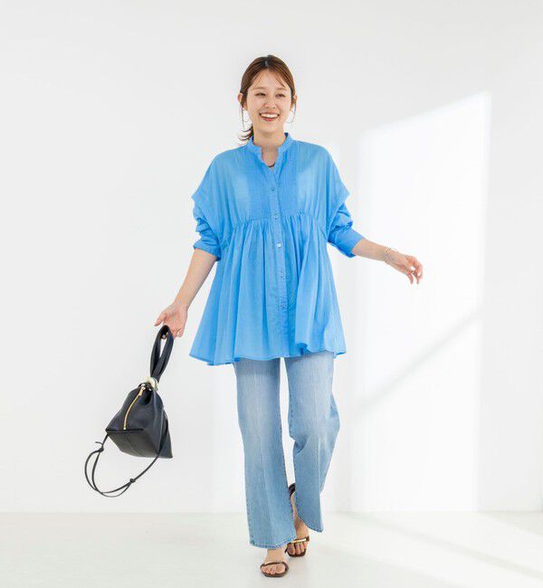 NOLLEY'S「【WEB＆一部店舗限定】綿ボイルピンタックオーバーシャツ」|シャツ・ブラウス|