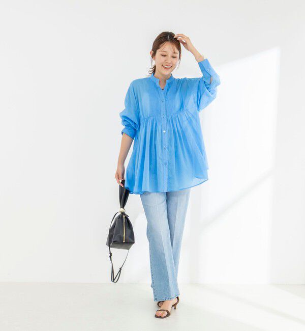 NOLLEY'S「【WEB＆一部店舗限定】綿ボイルピンタックオーバーシャツ」|シャツ・ブラウス|