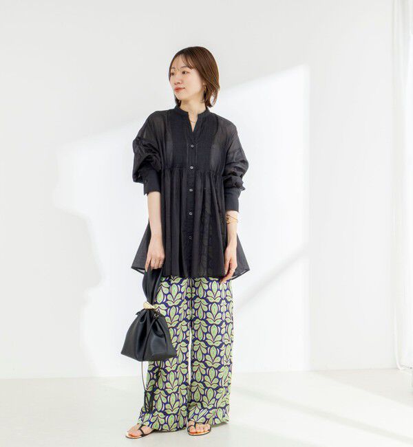 NOLLEY'S「【WEB＆一部店舗限定】綿ボイルピンタックオーバーシャツ」|シャツ・ブラウス|