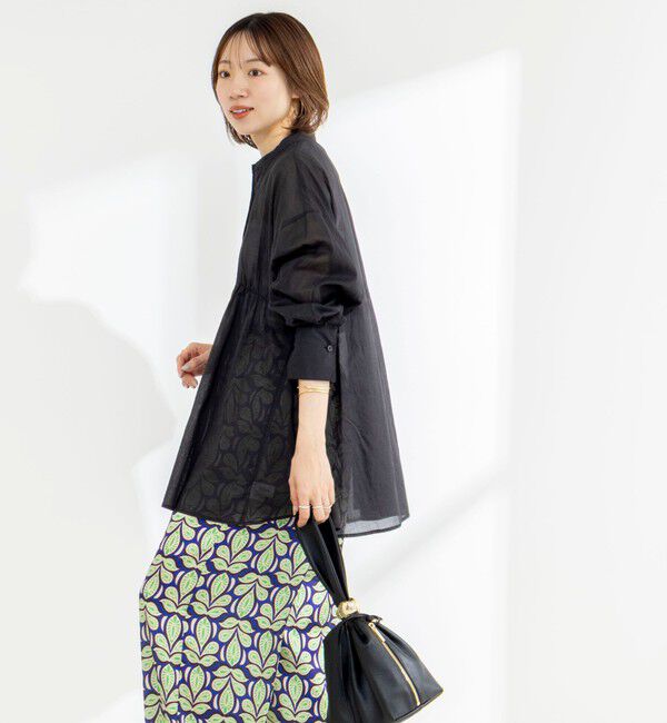 NOLLEY'S「【WEB＆一部店舗限定】綿ボイルピンタックオーバーシャツ」|シャツ・ブラウス|