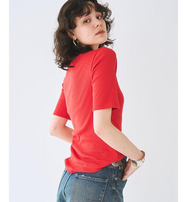  「半袖クルーネックテレコカットソー」|Tシャツ・カットソー|