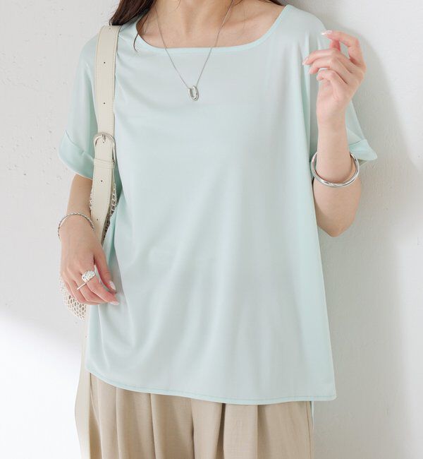 「ストレッチサテンTシャツ」|Tシャツ・カットソー|
