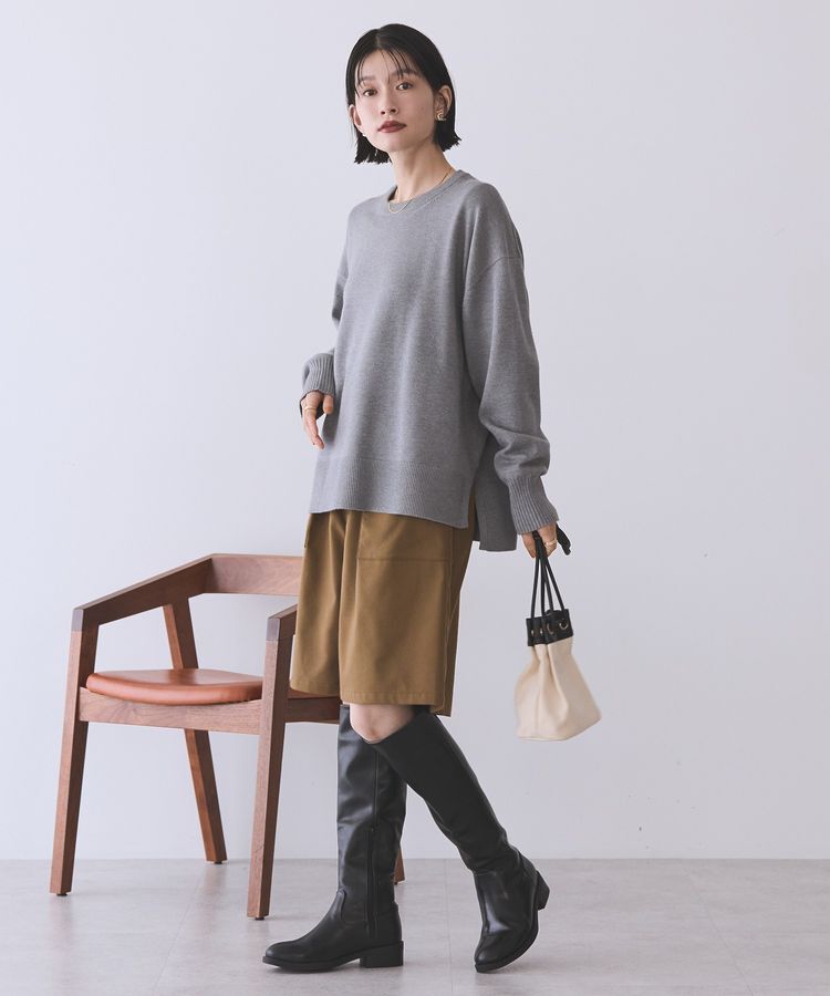 AMERICAN HOLIC「【WEB限定】バイパチサイドスリットニットプルオーバー＜静電気軽減＞」|ニット・セーター|