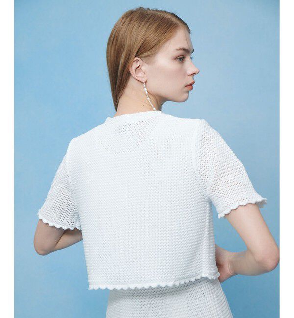 LOULOU WILLOUGHBY「【LOULOU WILLOUGHBY】メッシュクロッシェボレロカーディガン」|カーディガン|