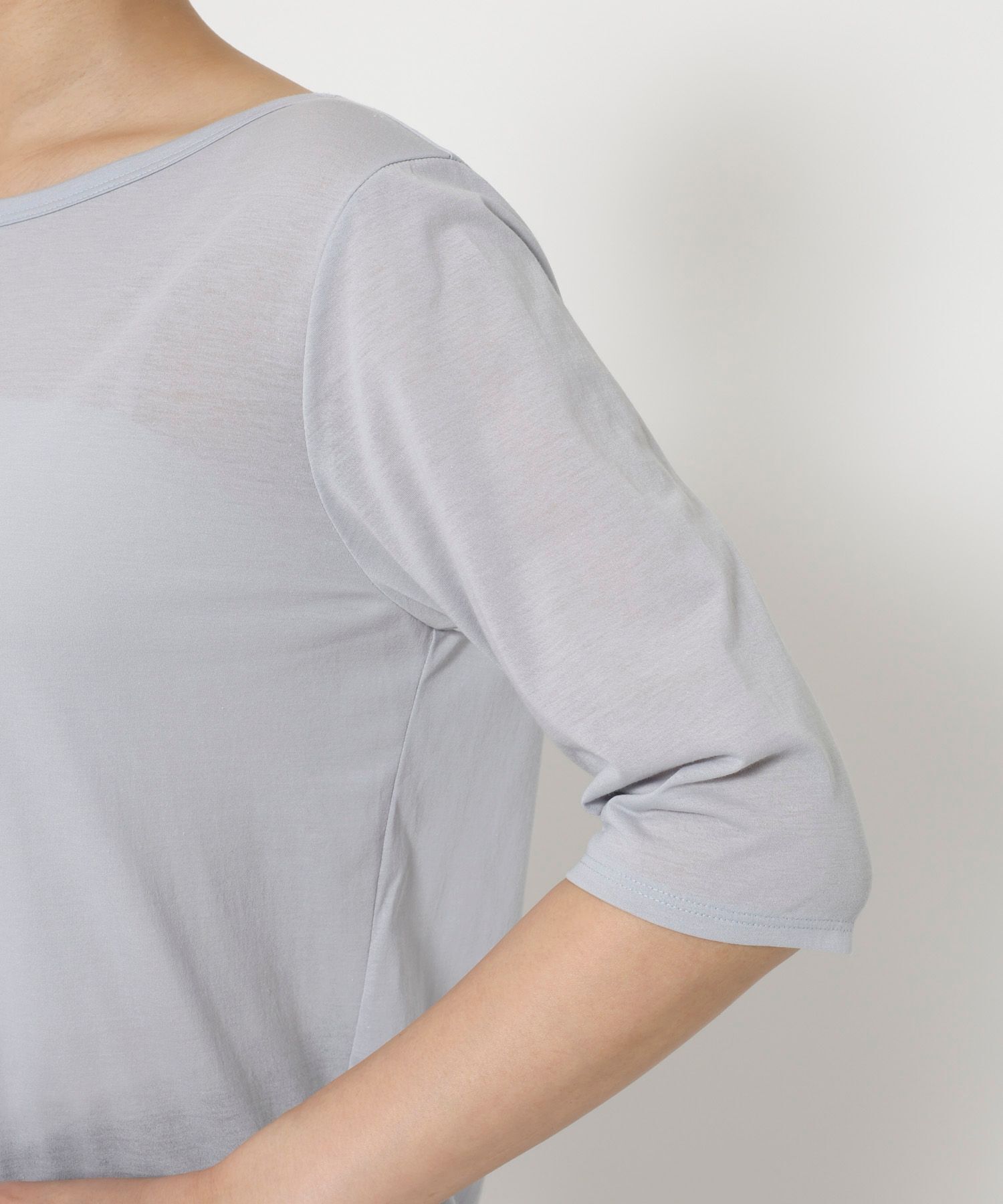 BABYLONE「五分袖シアーTシャツ」|Tシャツ・カットソー|