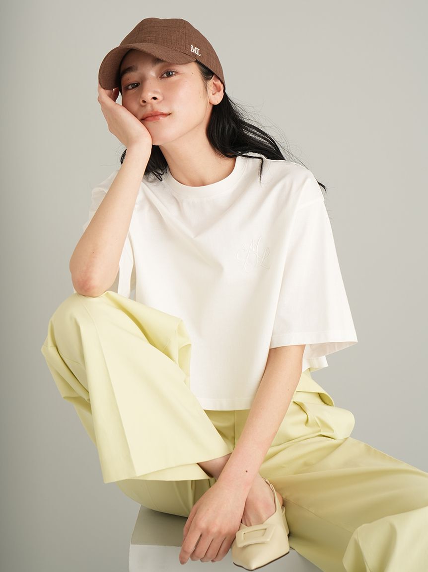 Mila Owen「【MILA PANTS】【UVカット】マルチファンクションセミワイドタックパンツ」|チノ|