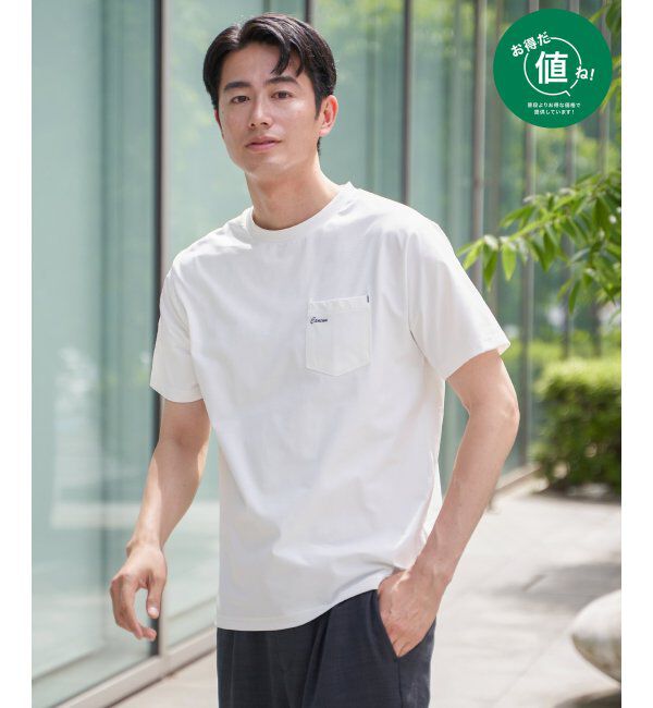 ikka「速乾COOLポケットプリントTシャツ」|Tシャツ・カットソー|ホワイト