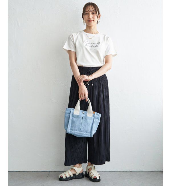 ikka「【雑誌InRed6月号掲載】さらっとプリーツワイドパンツ【親子コーデ】」|キュロット|