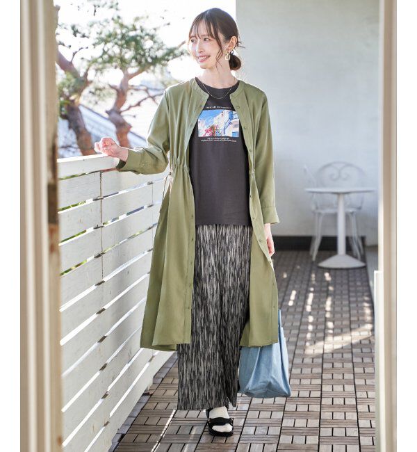 ikka「【雑誌InRed6月号掲載】さらっとプリーツワイドパンツ【親子コーデ】」|キュロット|