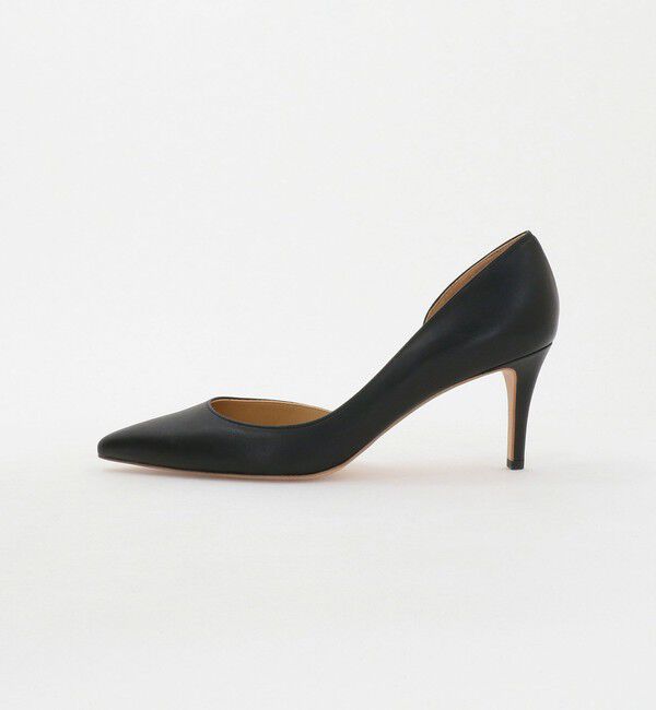 UNITED ARROWS「ポインテッド サイドオープン パンプス」|パンプス|BLACK