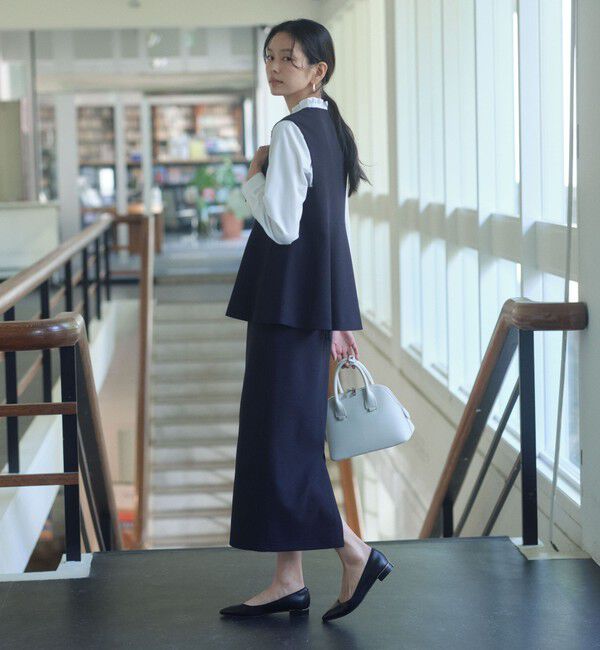 UNITED ARROWS green label relaxing「［size SHORTあり］fleurie(フルリー) ペプラム ジレ」|ベスト・ジレ|