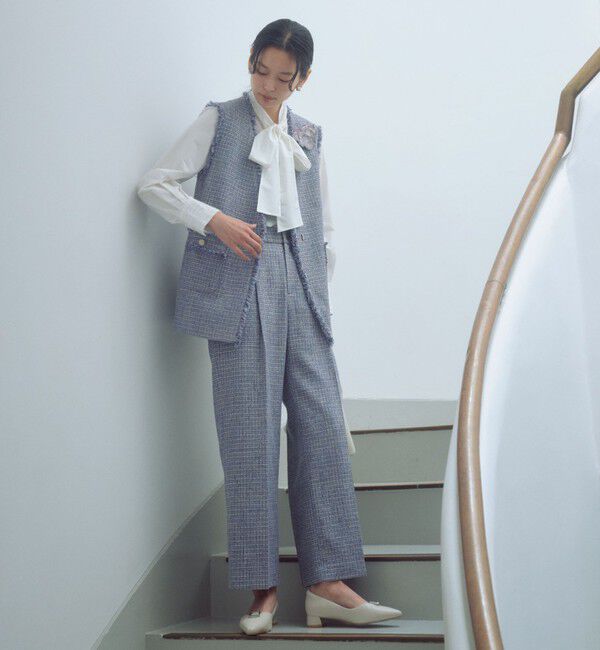 UNITED ARROWS green label relaxing「［size SHORTあり］ライト ツイードライク ジレ」|ベスト・ジレ|
