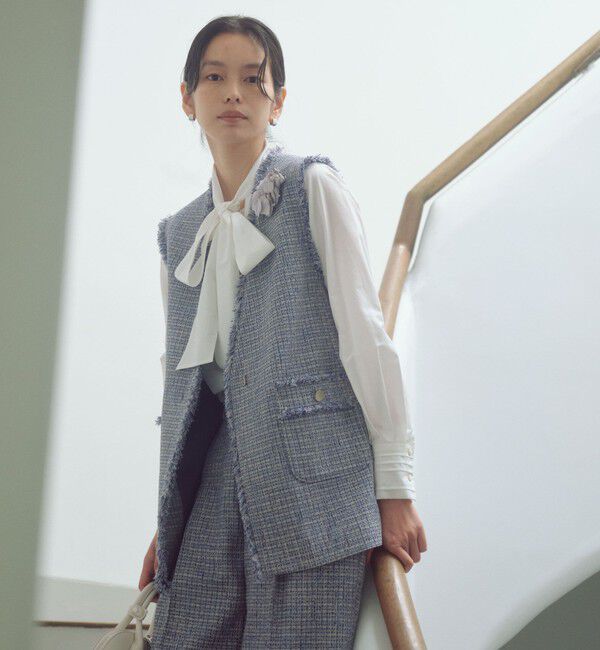 UNITED ARROWS green label relaxing「［size SHORTあり］ボウタイ ギャザー ブラウス」|シャツ・ブラウス|
