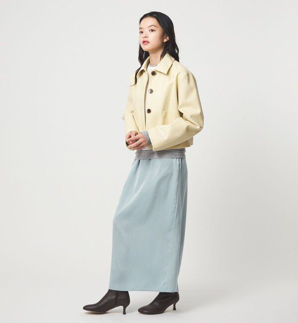 EMMEL REFINES「＜EMMEL REFINES＞EM レザーライク ショートブルゾン」|その他|