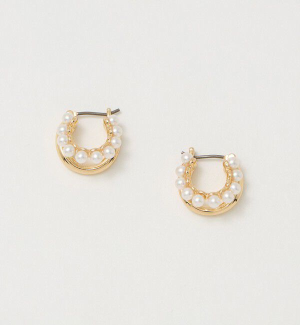 UNITED ARROWS green label relaxing「 コンビ ダブルライン ピアス」|ピアス|GOLD