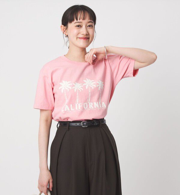 UNITED ARROWS green label relaxing「【別注】＜MIXTA＞ショートスリーブ プリント Tシャツ」|Tシャツ・カットソー|LT.PINK